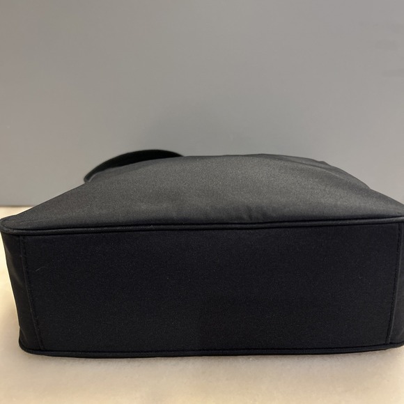 Vtg LAUREN Ralph Lauren Black Nylon Bag Purse RLL Gold Crest Embroidered - Picture 7 of 16